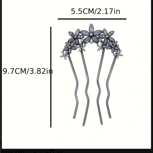 Elegant Floral Hair Pin - Picture 3 of 3